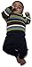 Viddia 100% Organic Cotton, Certified GOTS, Knitted Baby and Toddler Multi- Colour Stripe Jumper 6-9 months