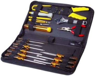 18 Piece Computer PC Repair Maintenance Tool Kit Case Philips Flat Screwdriver