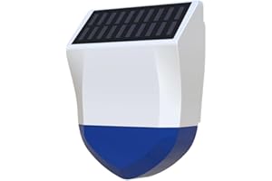 Haozee Alarme Solaire d'extérieur alimentée par l'énergie Solaire et Recharge Via USB, hub Tuya Zigbee requis, Prise en Charge de l'assistant Domestique Zigbee2mqtt, étanche IPX5