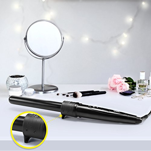 BESTOPE Lockenstab Set 5 in 1 Multifunktions Austauschbare Lockenwickler Kit 5 Austauschbare Curling Eisenstab Unterschiedlichen Größen Lockenstäbe mit Hitzebeständige Handschuhe - 7
