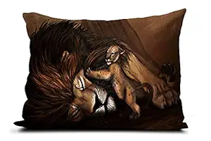 DreamVio Cartoon Printed Velvet Baby Pillow/Cushion/Toys/Soft Toys/Toddler Pillow/Kids Pillow for Baby Boy/Baby Girl (Rectangle Shape) - 14 x 20-inches Style 149