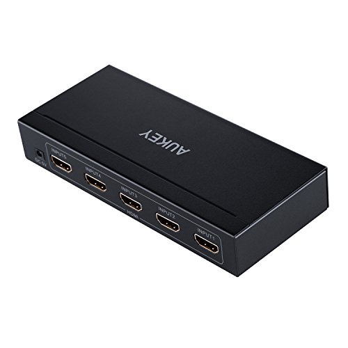 AUKEY HDMI Switch 5 Input 1 Output Unterstützung 4K und 3D im Metall für HDTV / Blu-Ray player / DVD / DVR / Xbox / PS4 usw. - 2