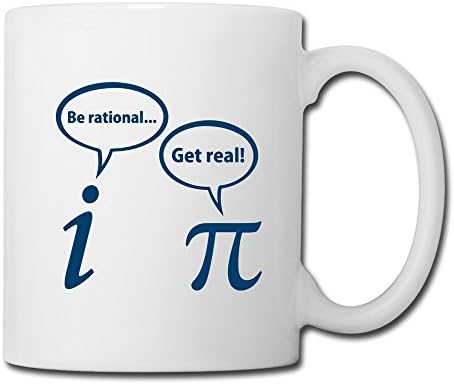 Long5ZG Be Rational Get Real I Pi Funny Ceramic Mug Coffee Cup One Size