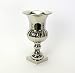 Produktbild Edle Vase Flavio 36cm Aluminium Nickel Silber Tischvase Alu Dekovase Pokalvase