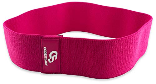 Coresteady Banda Elastica Glutei | Fascia di Resistenza Esercizi per Sedere, Fianchi e Gambe Definite | Antiscivolo | per Uomini e Donne| E-Book con Allenamento Incluso (1# Magenta, S/M)