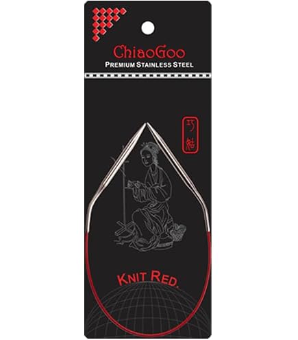 Aiguille Circulaire ChiaoGoo Knit RED 30cm 3.50mm - Acier Inoxydable