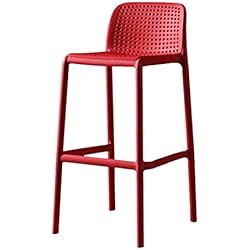JYYYBD Mobilier Fauteuil de Bar Contemporain Simple, Chaise Haute, Table Haute, Chaise, Support pour Jambe Haute, Dossier pour la Maison, Chaise, Chaise pour réception (Couleur: Rouge)