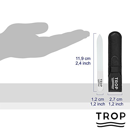 Trop Premium Glasnagelfeile inklusive hochwertigem Etui, für perfekte Nagelpflege Nagelfeile aus Glas / Kristall-Nagelfeile / Maniküre / Pediküre - 3