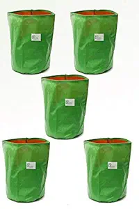 BIO BLOOMS AGRO INDIA PRIVATE LIMITED Plastic Grow Bags, Multicolour, 15 x 15in, 5 Pieces