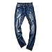 Produktbild Luckycat Herren Casual Herbst Denim Baumwolle Zerrissenen Hip Hop Arbeit Hosen Jeans Hosen Mode 2018