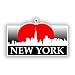 Produktbild 2 x New York Vinyl Aufkleber Reise Gepäck # 10530 - 15cm/150mm Wide