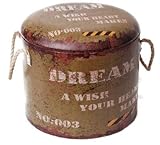 ca. Größe: ØH best ambiente Sitztonne hellgrün Dream Shabby II Hocker Stauraum Truhe Sitztruhe Abnehmbarer Deckel gepolstert Sitzbank