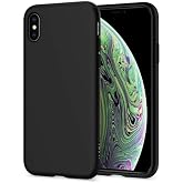 [SİYAH LANSMAN] For Xs Max modeli ile uyumlu İ&ccedil;i Kadife Y&uuml;zey Matte Esnek Silikon Kayma Yapmaz Darbe Emici Telefon Kılıfı (Si