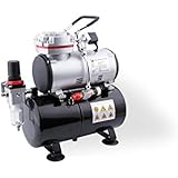 Fengda AS-189 Airbrush Mini Kompressor mit Lufttank/Druckbehälter/ 6 bar / Auto Stop