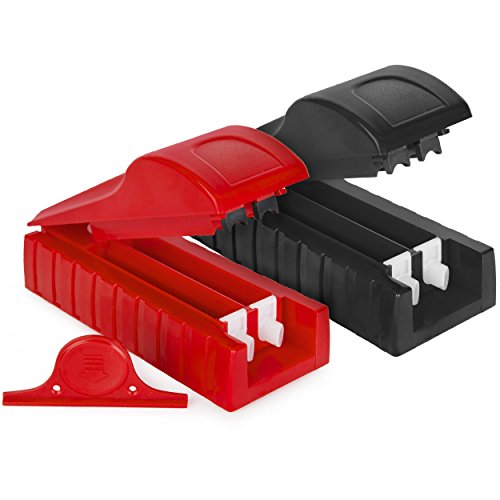 Oramics Zigarettenstopfer Stopfmaschine schwarz für alle beliebigen Tabaksorten, 2 Zigaretten gleichzeitig stopfen, Zigarettenstopfmaschine