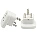 Produktbild Indien Plug Adapter mit Sicherheit Shutter Typ D 3-polig Zinken Travel Trip Adapter UK zu indischen, Sri Lanka, Kenia, Mauritius, Sambia, Malta, Brunei, Irak weiß (2 Stück)