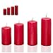 Produktbild Smart Planet® Kerzen Ambiente Weihnachten - 4er Set Adventskranz Kerze Bordeaux Stumpen Kerzen 4 Größen Weihnachtskerzen Glatt für den Weihnachtskranz
