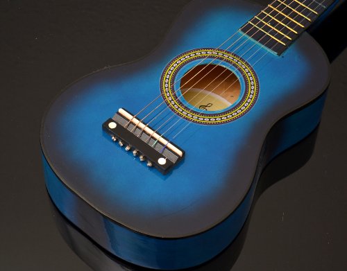 Ts-ideen-5203-Guitare-en-bois-pour-Enfant-avec-EtuiJeu-de-cordes-de-rechange-Bleu