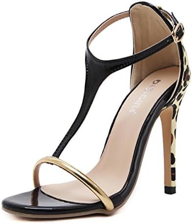 Women'S High Heels as The Toe Platform Leopard Thin Cool High Heels Spring / Summer / autumn Black , black , 35