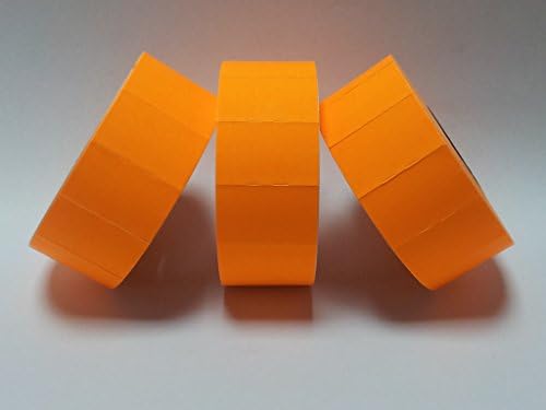 CT7 26mm x 16mm Price Gun Labels - Fluorescent Orang Permanent - 30 Rolls / 30,000 Labels