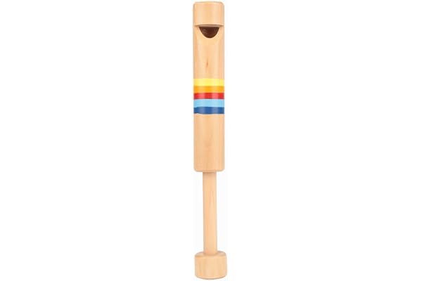 Dilwe Sifflet en Bois, flûte en Bois Pousser & Tirer Piccolo Instrument de Musique Enfants Jouet