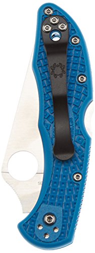 Spyderco Delica - Navaja (Filo Liso) Azul - Spyderco