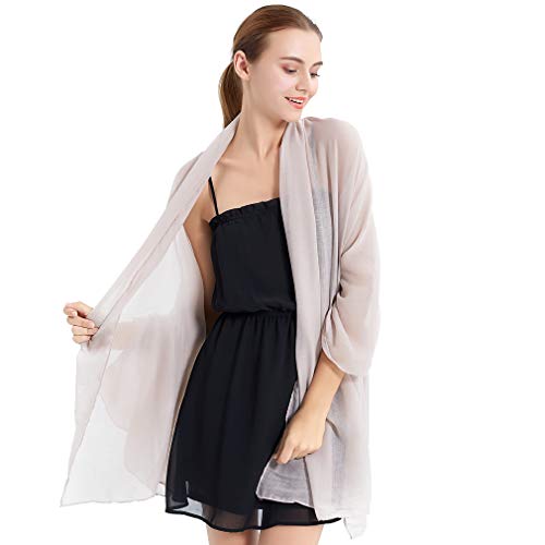 GoGou Sciarpa Lunga Donna In Cashmere 200x68 Cm – Calda Pashmina Con Frange Per Inverno E Matrimoni
