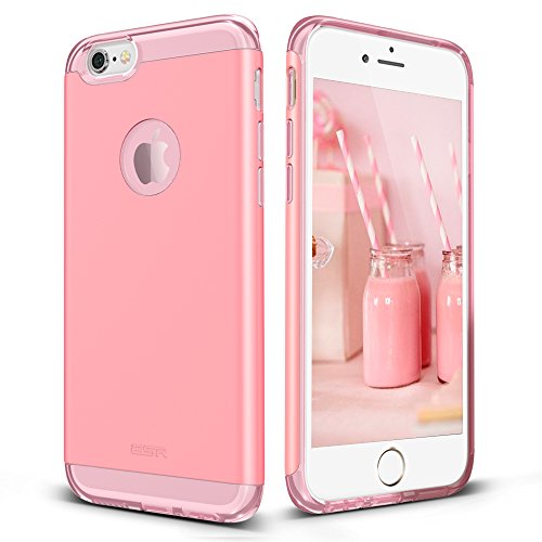 iPhone 6s Case, ESRÂ® Dual Layer Shockproof [Drop Protection] with Hybrid Hard PC Back Cover and Soft TPU Bumper for 4.7 inch iPhone 6/6S (Pink)