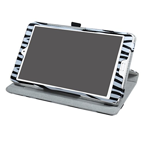 Huawei MediaPad M3 Drehbares hülle,Mama Mouth 360°ROTATION Drehbares Standfunktion hülle mit Schöne Muster für 8.4″ Huawei MediaPad M3 8.0 Android Tablet-PC,Zebra Schwarz - 2