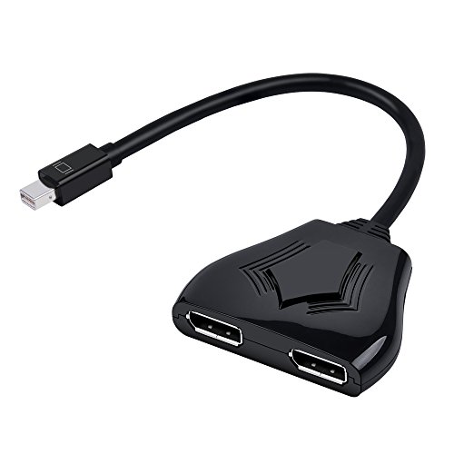 V.TOP MST Hub - Mini DisplayPort auf 2 x Displayport(4K x 2k, Schwarz)