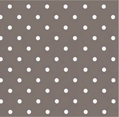 Klebefolie - Möbelfolie - Punkte Dots taupe 45 x 200 cm - Dekorfolie Vintage Retro Look, selbstklebende Folie - Bastelfolie