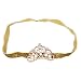 Baby Girl Headband Photography Headwear Faux Pearl Rhinestone Crown Pattern (Gold)
