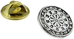 GIFTSEARCH Dartboard (sm) Pewter Lapel Pin Badge (XTSPBS18)