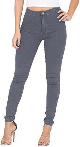 High Waist Jeans Women Super Stretch Long for Light Blue XS
