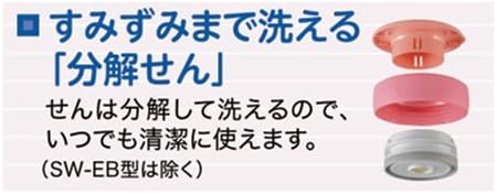 Stainless steel food jar washable by decomposing the ZOJIRUSHI lid [260ml] Pink SW-SA26-PA (japan import)