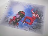 deutschland fußball trikot nummern FERRARI SEBASTIAN VETTEL IM FERRARI-DRESS- sehr schöner Kunstdruck -direkt vom Künstler 30cm x 42cm