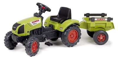 Falk - 2040C - Vélo et Véhicule pour Enfant - Tracteur - Claas Arion 410 + Remorque