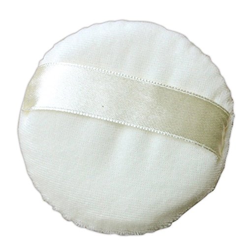TININNA 5 Stück Ultra Weich Baby Baumwoll Puderquaste Rückseite Satin mit Nylonband - 3