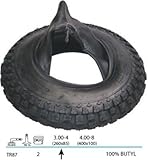 Válvula forma arqueada: TR87 Abrigo + cámara de aire para la carretilla 260 x 85 mm, 3rd 00-4 TR87