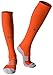 Produktbild Huathy Frauen Herren 's Professional Kompression Fußball Socken Gepolsterte Abgestufte Unterstützung Kalb (Schuh: 6-10, weiß), Orange