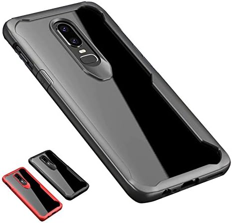 Shanlove Oneplus 6 Phone Case, Ultra-Thin Impact Resistant Flexible Soft Transparent TPU Case Cover HD Transparent Anti-Scratch Protective Bumper Shell for Oneplus 6,Black