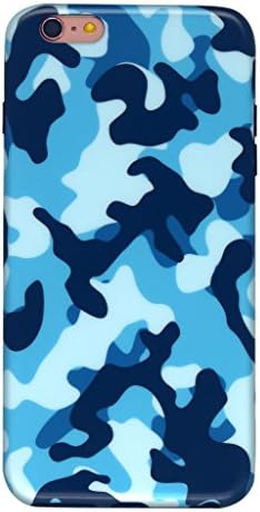5.5" iPhone 6 Plus 6S Plus SGSELLER™ TPU IMD Slim-Fit Ultra-Thin Anti-Scratch Shock Proof Dust Proof Anti-Finger Print Matte Case Casing (Camo - Blue)