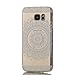 Produktbild KSHOP TPU Silikon Hülle für Samsung Galaxy S7 Edge Handyhülle Schale Etui Protective Case Cover dünn mit Drucken Muster - indisches Heilige Blume Mandala Weiß