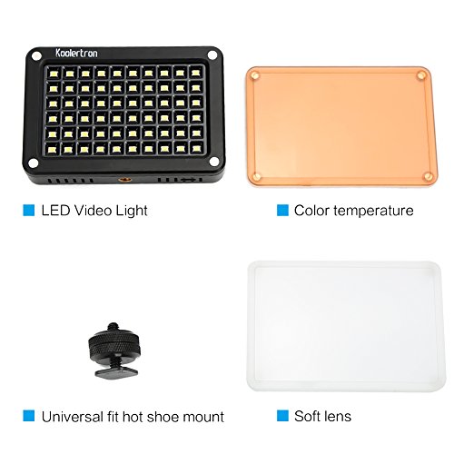 Koolertron Lampe de Cam  ra 60 LEDs Haute Puissance Lumi  re de Vid  o Eclairage pour Appareils photo reflex SLR Canon  Nikon  Pentax  Panasonic SONY  Samsung Olympus etc 