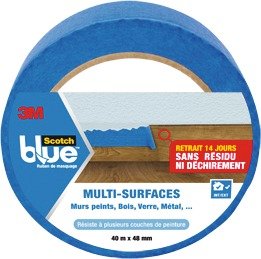 Sélection Brico-travo Adhésif SCOTCH BLUE masquage souple multiusage, Scotch blue L.40 m x l.48 mm, bl