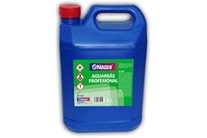 Aguarrás de uso Profesional Nazza - Aguarrás para pinturas sintéticas o Diluyente orgánico sin disolventes recuperados - Envase de plástico de 5 litros