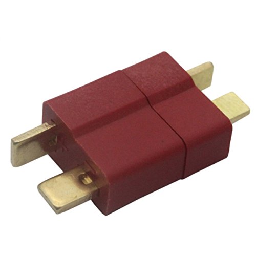 Foxnovo 20 Paar Gold T-Stecker mit vergoldeten Stecker Deans Style männlich und weiblich für RC LiPo Akku Hubschrauber Flugzeug (rot) - 5