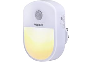 Useber Night Light Plug in Wall, Motion Sensor Lights Indoor with 3 Modes (AUTO/ON/Off),Plug in Night Lights for Baby,Kids,Kitchen, Bedroom, Corridor, Hallway, Stairs