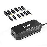 cargador portatil asus a53s 12 Conectores + 1 USB 5V 1A TooQ TQLC-90BS02M - Cargador adaptador universal de 90 W para ordenador portatil, Salida USB para cargar dispositivos, incluye 12 conectores intercambiables DC, Multitensión de salida 15V 16V 18V 19V 20V 22V 24V USB (100-240V), color negro