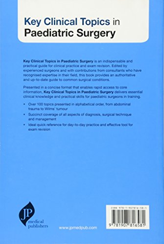 Livres Couvertures de Key Clinical Topics in Paediatric Surgery